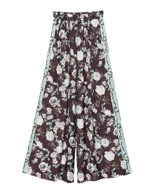 Forte_forte White Wide Patterned Trousers