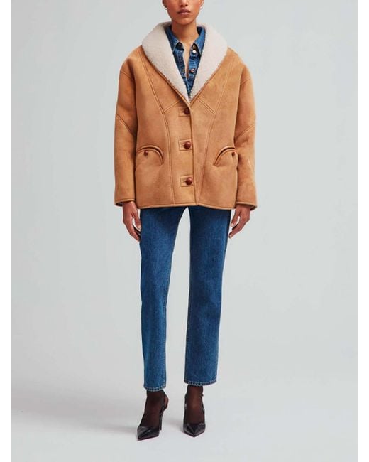 Blazé Milano Brown 'Tatoosh Shearling' Coat