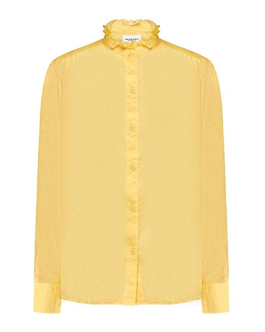 Isabel Marant Yellow Shirt With Ruffles