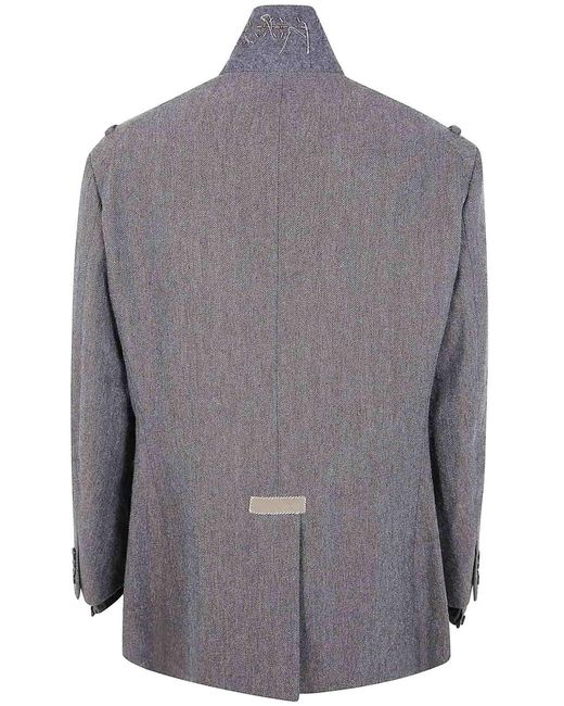 Kolor Gray Jacket 02 Split Double Breast Coat for men