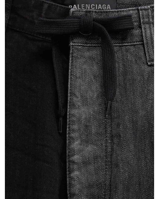 Balenciaga Black Fifty-Fifty Denim Jeans for men