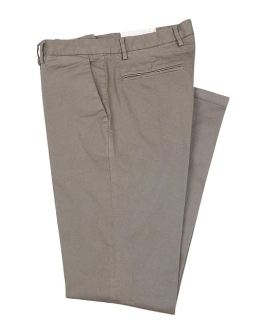 Brooksfield Gray Pantaloni Chino Tinto Capo for men