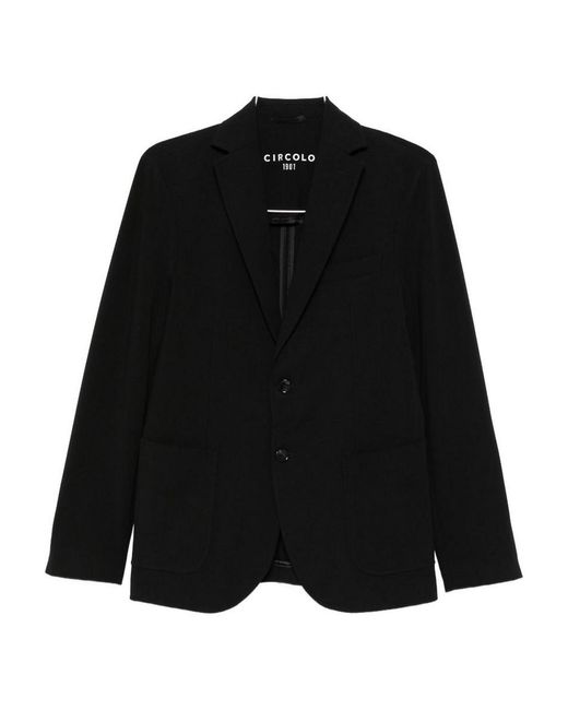 Circolo 1901 Black Blazer With Two Buttons for men