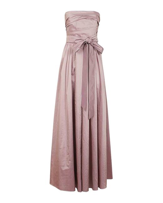 Max Mara Purple Long Taffeta Dress