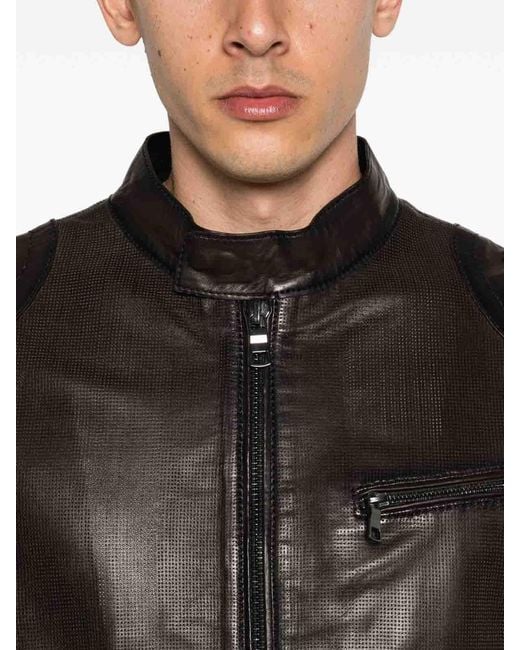 THE JACK AND JACKIE LEATHERS Black Rouge Jacket for men
