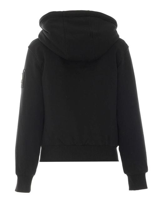 Moose Knuckles Black Classic Bunny Zip Hoodie