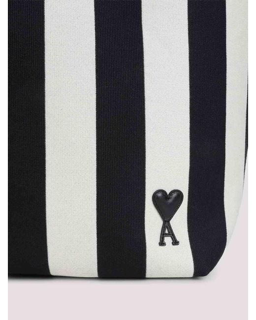 AMI Black Ami De Coeur Shopping Bag for men