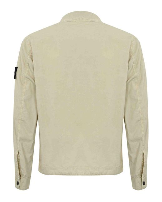 Stone Island Natural Cotton Canvas Jacket 32S00Wn for men