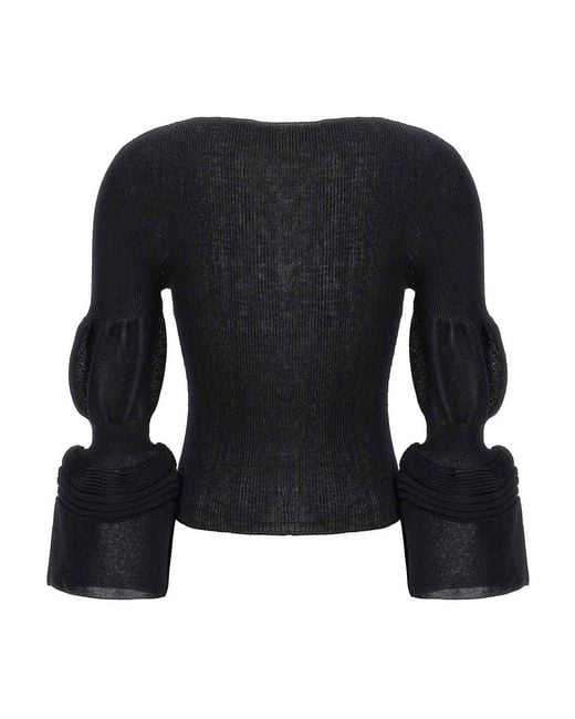 Pleats Please Issey Miyake Black Assemblage Branch Top