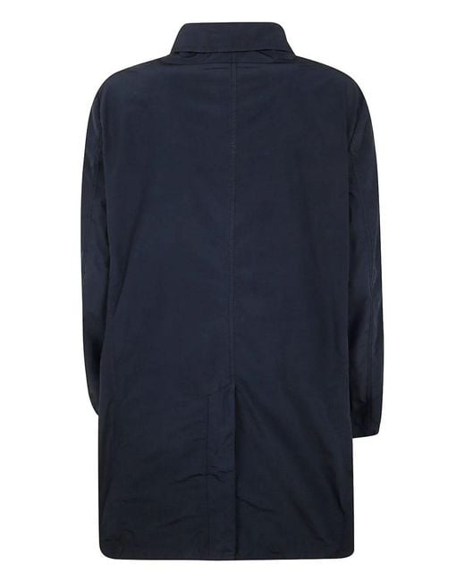 Aspesi Blue Button-Fastening Coat