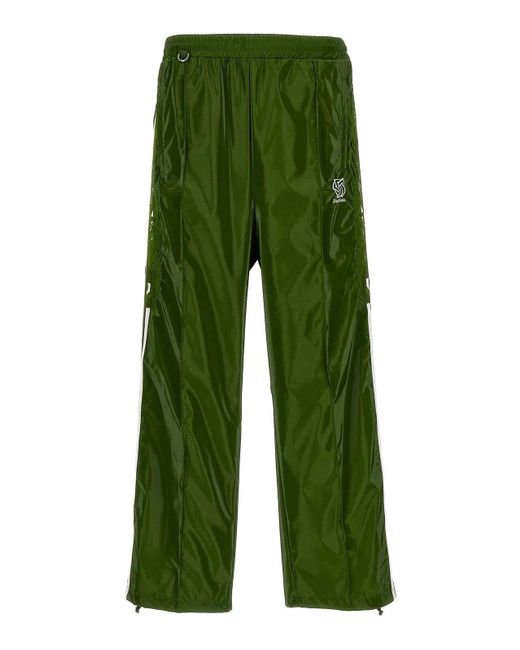 Doublet Green Laminate Track joggers for men