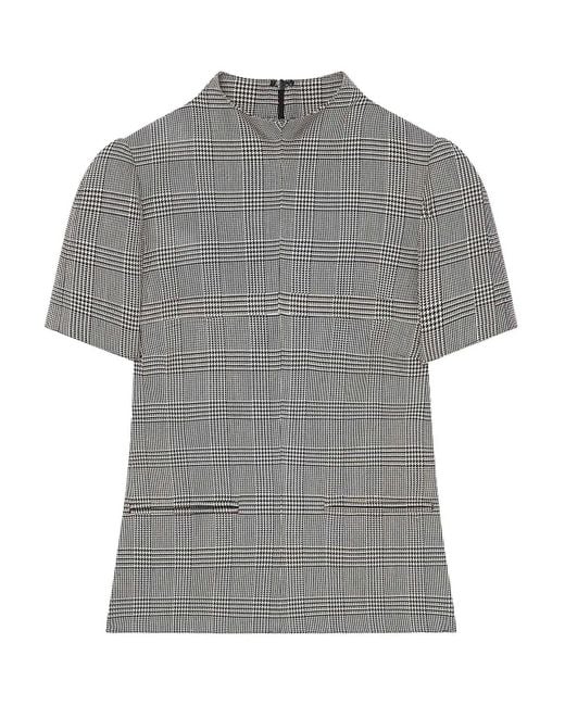 Courreges Gray Prince Of Wales-Pattern T-Shirt