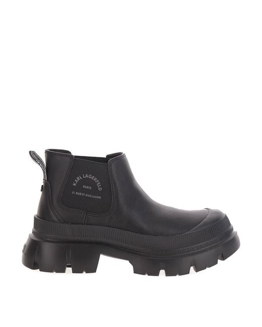 Karl Lagerfeld Black Trekka Max Short Gore Boot