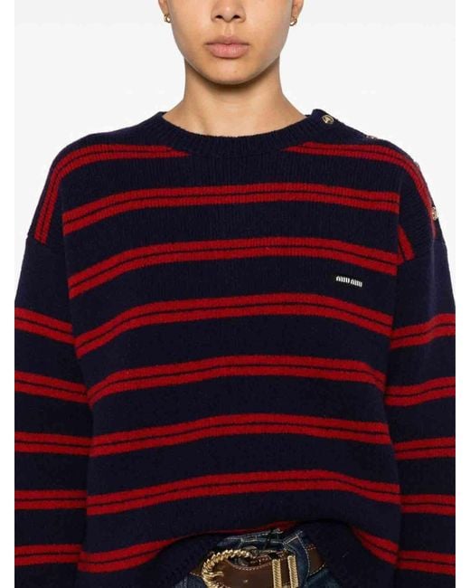 Miu miu striped sweater hotsell