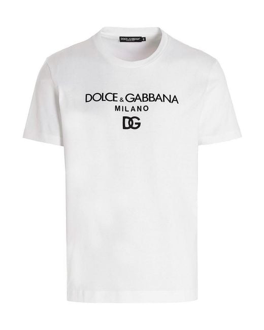 Dolce & Gabbana White Logo T-Shirt for men