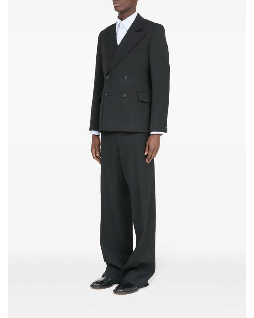 Maison Margiela Black Four-Stitch Wool Blazer for men