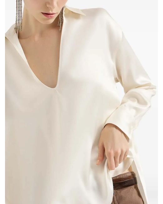 Brunello Cucinelli White Blouse
