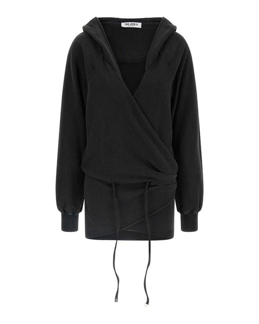 The Attico Black Hooded Dress
