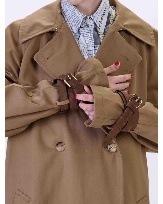 Moschino Brown Impermeabile Tie Me