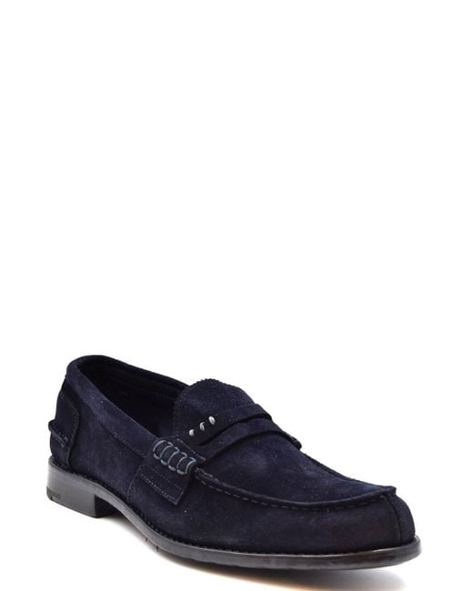 Premiata Blue Suede Loafers for men
