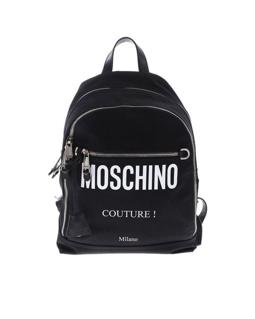 Moschino Black Couture Backpack for men
