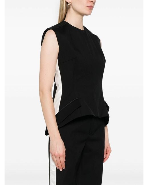 MERYLL ROGGE Black Twill-Weave Vest