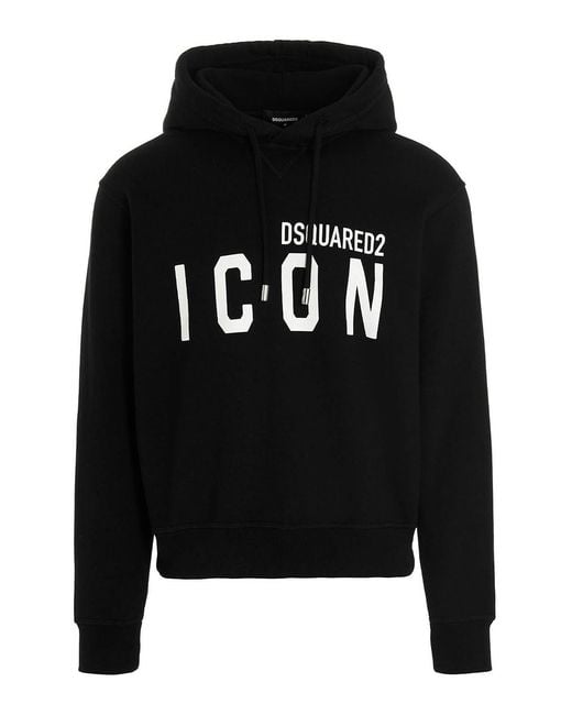 DSquared² Black Sweatshirt With Logo for men