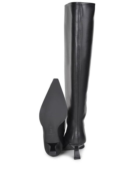 Poeve Gray Boots Made Of Leather