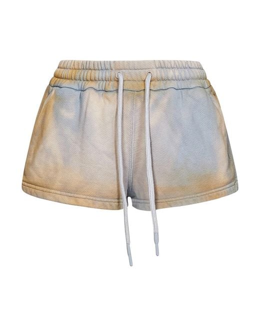 Off-White c/o Virgil Abloh Natural And Ice-Colored Tie-Dye Cotton Shorts