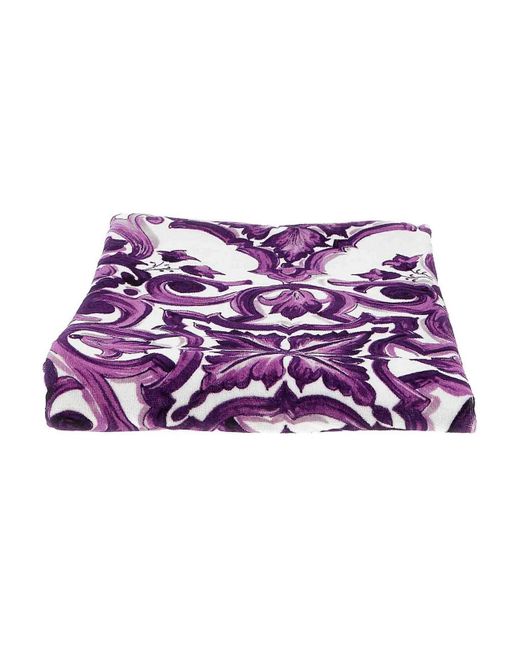 Dolce & Gabbana Purple Beach Towel Print