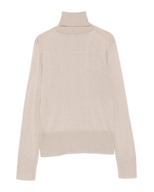 Alpha Studio Natural High Neck Sweater