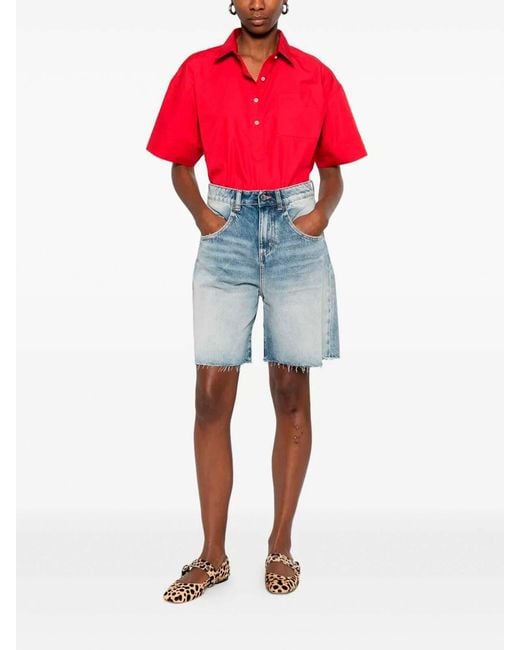CUANTICO Red Shirt With Polo Neck