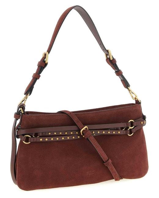 Pinko Purple Belt Medium Shoulder Bag