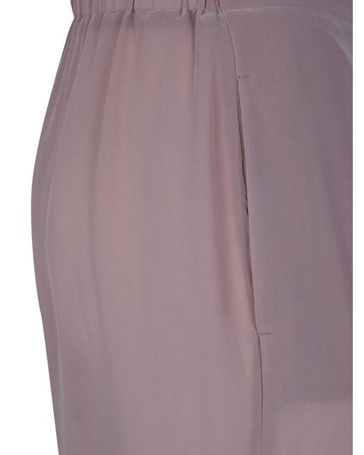 Seventy Purple Mixed Silk Sand Wash Trousers