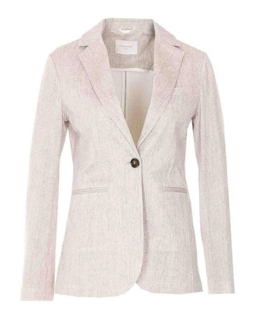 Circolo 1901 Natural Single Breasted Button Jacket