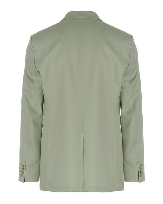 Lanvin Green Wool Single Breast Blazer Jacket for men