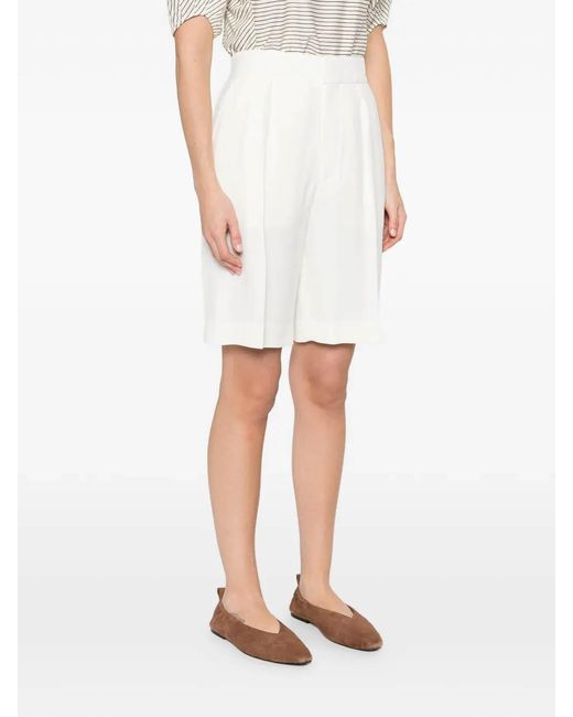 Victoria Beckham White Tailored Shorts