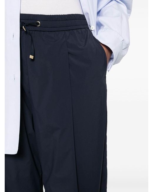 Herno Blue Lightweight Technical Fabric Trousers