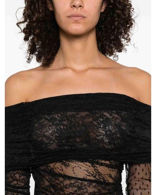 Pinko Black Lace Bodysuit