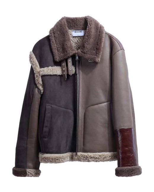 Moschino Brown Short Sheepskin for men