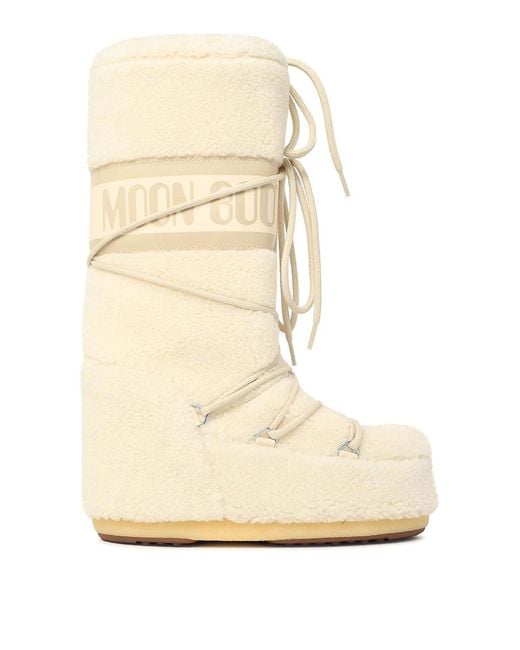 Moon Boot Natural Mb Icon Fleece Teddy Boots
