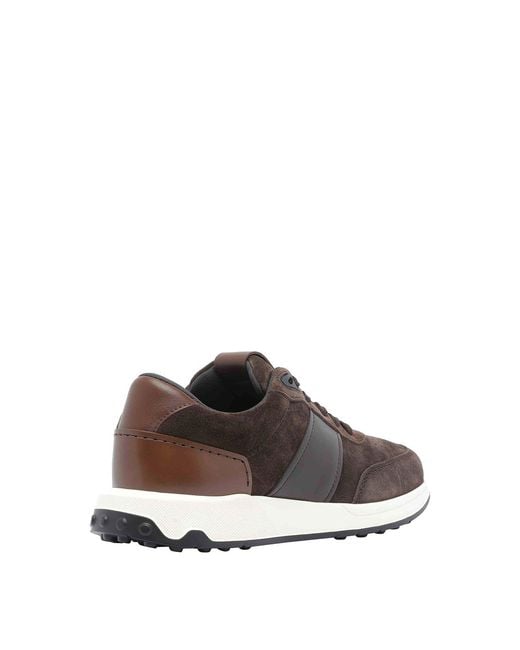Tod's Brown Suede Sneakers for men