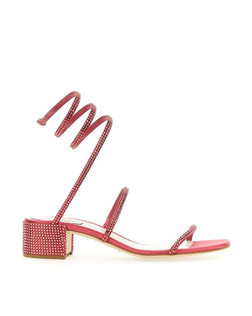 Rene Caovilla Pink Cleo Sandals