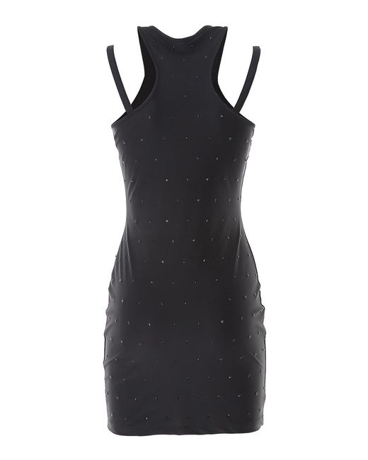Versace Jeans Couture Black Crystal All Overt Dress