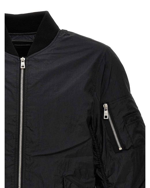 Giorgio Brato Black Nylon Bomber Jacket for men