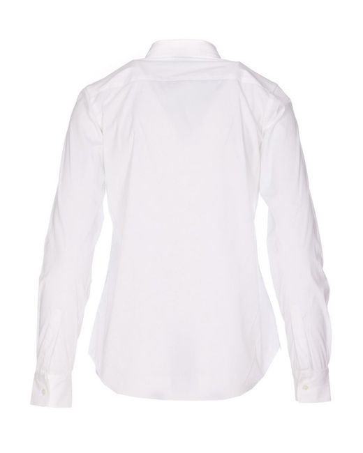 Aspesi White Stretch Cotton Shirt