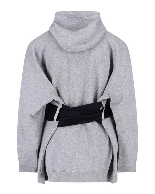 MM6 by Maison Margiela Gray Mini Dress With Gloves