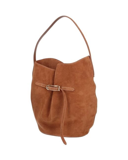 Liffner Brown Large Belted Bag Bucket Bag