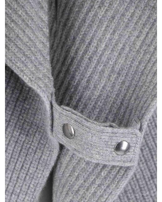 Stella McCartney Gray Wool And Cashmere Cape
