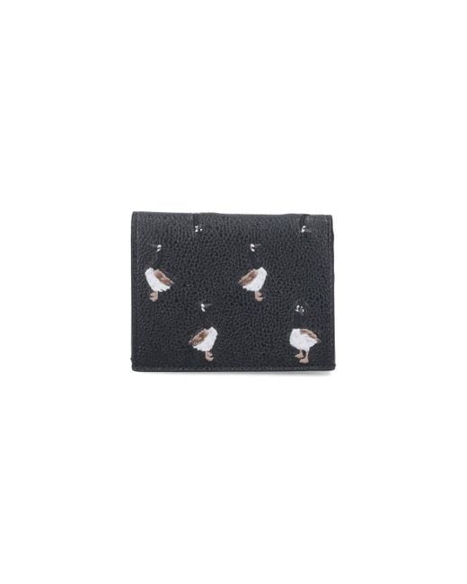 Thom Browne Black Bi-Fold Wallet for men